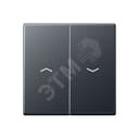 Клавиша 2-я с символом  стрелки  для жалюзийного выключателя  и кнопки  Серия A500  Материал- термопласт  Цвет- матовый антрацит