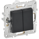 SKANDY Выключатель 2-клавишный проходной 10А SK-V05Bl черный IEK