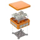 Коробка огнестойкая разветвительная для о/п двухкомпонентная 60-0303-FR6.0-4-8-Р Е15-Е60 RAL2004 100х100х40 (16 шт/кор) Промрукав