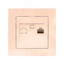 Валенсия розетка компьютерная RJ-45 1-местная кремовая