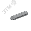 Клемма TB 2-2 с бок. подключ. с крепеж.фланцами, сечение 1,5 мм. кв., серая