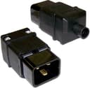 Вилка IEC 60320 C20, 16A, 250V, разборная, черная LANMASTER LAN-IEC-320-C20