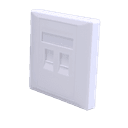 Лицевая панель 2 порта (80х80, Keystone, шторка) (DIY)