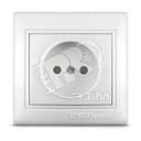Розетка Севиль без заземления белая