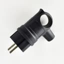 Вилка 16А 2P+PE 220-240В IP44 с ручкой каучук LEZARD 106-0400-0109/109