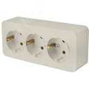 Розетка трехместная с/з 250В 10А серия София слоновая кость STEKKER