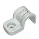 Крепеж-скоба пластиковая односторонняя для прямого монтажа атмосферостойкая серая в п/э d20 мм (10шт/550шт уп/кор) Промрукав