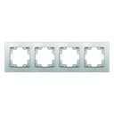 Рамка 4-м Афина универс. серебр. Universal A0046-S