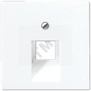 Накладка 1-ой телефонной/компютерной розетки  IAE/UAE (1X8-пол.)   Серия A500  Материал- дуропласт  Цвет- белый