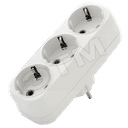 Тройник на 3 гнезда с заземлением 16А А303 Универсал