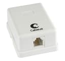 Розетка телефонная RJ-12(6P4C), одинарная, внешняя, белая Cabeus WS-6P4C-TEL-1