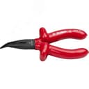 Тонкогубцы "ЭЛЕКТРИК" изогнутые диэлектрические, высоковольтные до ~1000В, маслобензостойкая рукоятка, 160мм, Мастер 2214-4-16