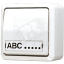 Выключатель 10AX 250V накладной с полем для надписи белый