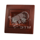 Мира Розетка двойная телефонная евро вишня