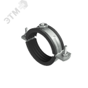 Хомут для высоких нагрузок с изоляцией с гайкой М12 для труб d 2"