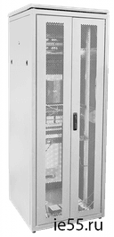 ITK LINEA N 42U 800х800мм распашн. перф. дв. задн. перф. сер (LN35-42U88-2PP)