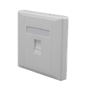 Лицевая панель 1 порт (80х80, Keystone, шторка) (DIY)