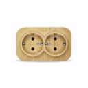 Розетка двухместная серия IONICH, с/з, о/у, 16А, 220В, сосна Универсал