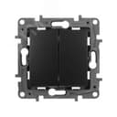 ETIKA Выключатель двухклавишный автоматические клеммы 10 AX 250 В антрацит LEGRAND