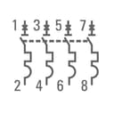 Выключатель автоматический модульный 4п C 32А 4.5кА ВА 47-63 PROxima EKF mcb4763-4-32C-pro