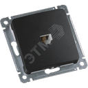 MASTER Розетка телефонная скрытой установки, в рамку, черный