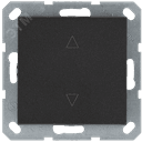 Выключатель одноклавишный для штор 10A 250V~ с накладкой, цвет Антрацит