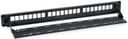 Патч-панель модульная 19" (1U) 24 порта RJ-45 кат.5е (PP-1U-24P-5e-M) Пожтехкабель СКС (201-005) - Модульная патч-панель, 1U, 24 порта, категория 5Е, для неэкранированных модулей, с задним кабельным организатором (без модулей)