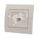 DERIY Розетка RJ11 евро белый Lezard