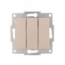 KARINA Выключатель тройной крем  (10шт/120шт) Lezard