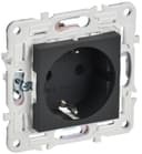 Розетка SKANDY 16А с заземл. защ. шторки SK-R04G графит IEK SK-R14-16-K53