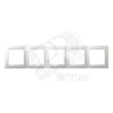 15 Рамка на 5 постов белый Simon