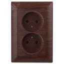 Розетка однофазная скрытого монтажа, в рамку без шторок венге 16А 250В IP20 4-204-10 Intro Solo Б0053672 ЭРА