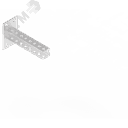 Консоль с опорой  40х40 L100 П-образная средняя оцинкованная