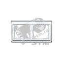 Рамка 2 поста горизонтальная белая