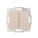 KARINA Выключатель двойной крем  (10шт/120шт)