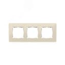 Рамка декоративная, 3 поста, Original, S82 Detail,слоновая кость-тростниковый сахар Simon