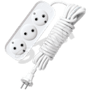 Удлинитель бытовой 3х5м без заземления 10А АВС-плас тик E-203 9631965 Универсал