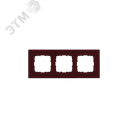 Рамка 3-постовая, стекло цвет Гранатовый Jasmart