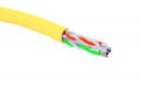Кабель категории 6, U/UTP, 4 пары, 23 AWG, нг(A)-HF, внутренней прокладки, желтый 305 м EuroLan (19C-U6-12YL-B305)