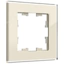 BRITE Рамка 1 пост РУ-1-2-БрВа стекло ванильный BR-M12-G-K10 IEK
