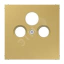 Накладка для телевизионной розетки (SAT-TV-FM)  Серия LS990  Материал- металл  Цвет- классическая латунь