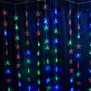 Светодиодная гирлянда Feron CL25 занавес Звездочки 21м 3м 230V мультиколор статичная c питанием от сети прозрачный шнур 48609