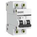 Выключатель автоматический 2P 50А (C) 4,5кА ВА 47-29 Basic EKF (mcb4729-2-50C)