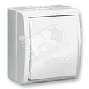 Выключатель одноклавишный, с подсветкой, IP54 10А, 250В, винтовой зажим, S15A, белый