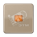 Клавиша с оранжевым окошком для выключателя с подсветкой золотая бронза CD590KOGB JUNG