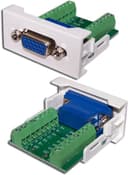 Розетка Mosaic 22.5x45 с адаптером VGA D-SUB (HDB-15), мама, белая LANMASTER LAN-WA-LP-VGA16-WH