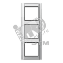 Рамка 3 поста с полем для надписи алюминий JUNG