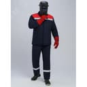 Костюм сварщика зимний Велд-СОП 1 кл.защиты (тк.Хлопок ОП,350) брюки, т.синий/красный, 52-54/182-188