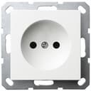 Розетка без заземления с защитными шторками 16A 250V~ 2P, цвет белый глянцевый