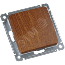 Выключатель одноклавишный, скрытой установки, в рамку, дуб